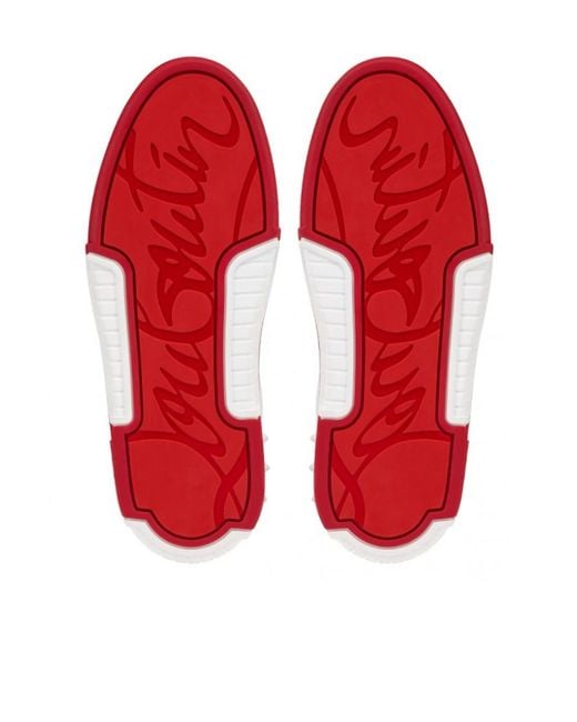 Christian Louboutin White Astroloubi Mid-Top Sneakers for men