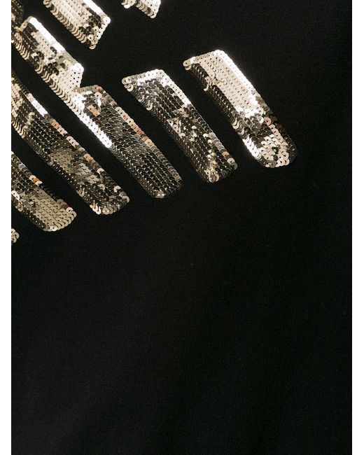 Emporio Armani Black Logo Embroidered Sweater