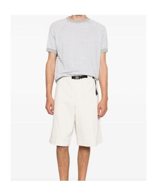 Herno White Striped T-Shirt for men