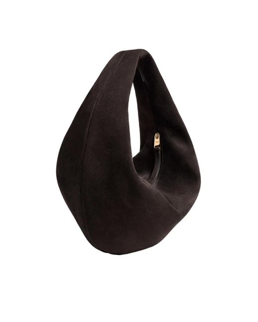 Khaite Black Olivia Zipped Medium Shoulder Bag