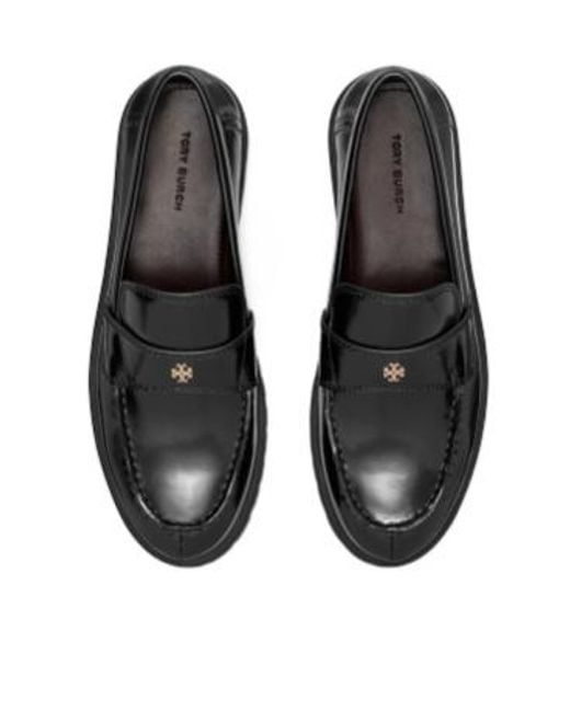 Tory Burch Black Classic Lug Slip-On Loafers