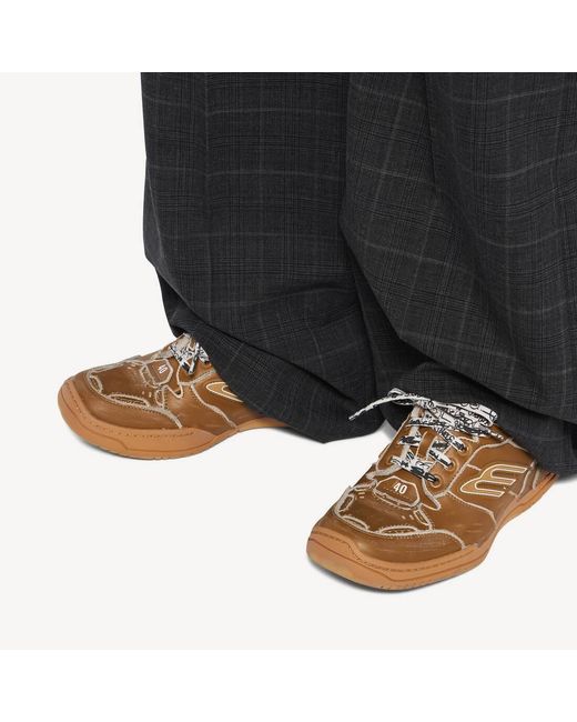 Balenciaga Brown Hamptons Medium Worn-Out Sneakers for men