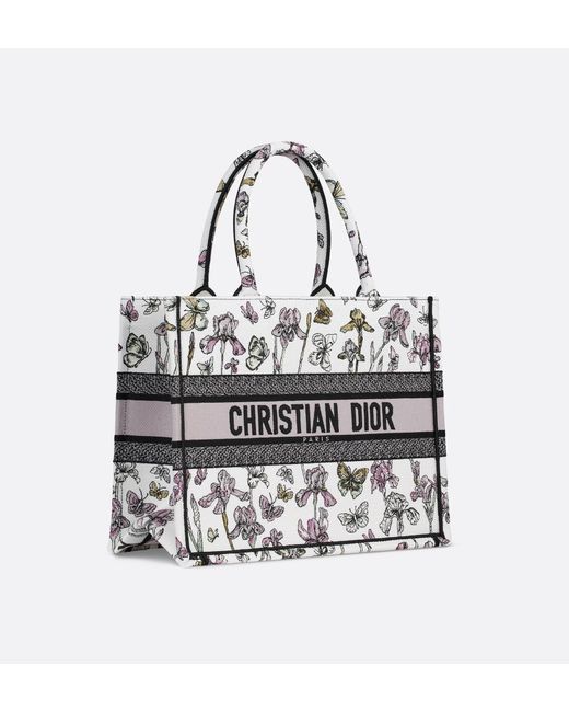 Dior White Medium Book Tote