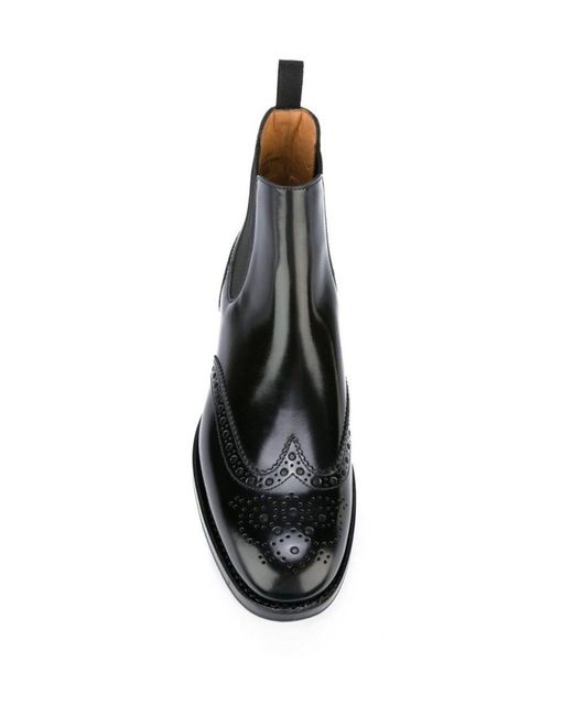 Church's Black Ketsby Wg Brogue Chelsea Boots