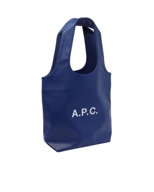 A.P.C. Blue Ninon Small Top Handle Bag