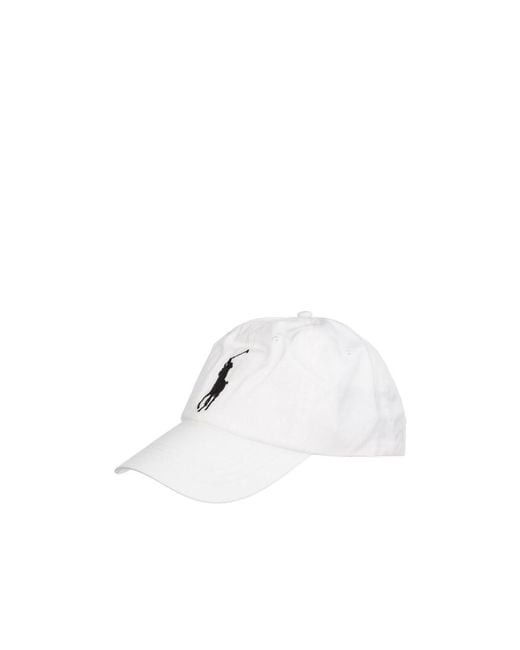 Polo Ralph Lauren White Logo Embroidered Baseball Cap for men