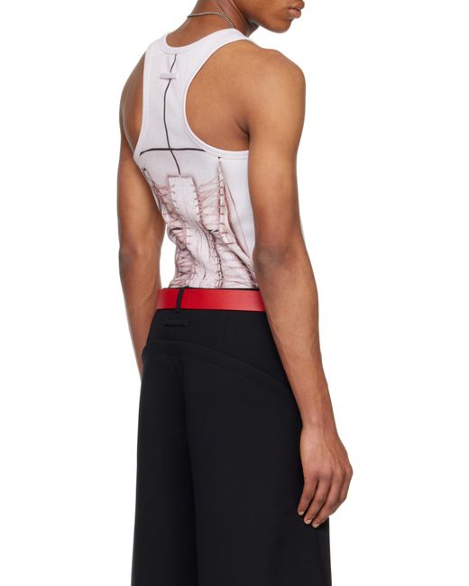 Jean Paul Gaultier Purple Trompe Loeil Tank Top