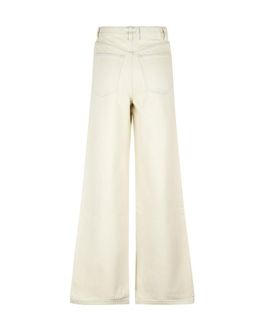 A.P.C. White Wide Leg Pants