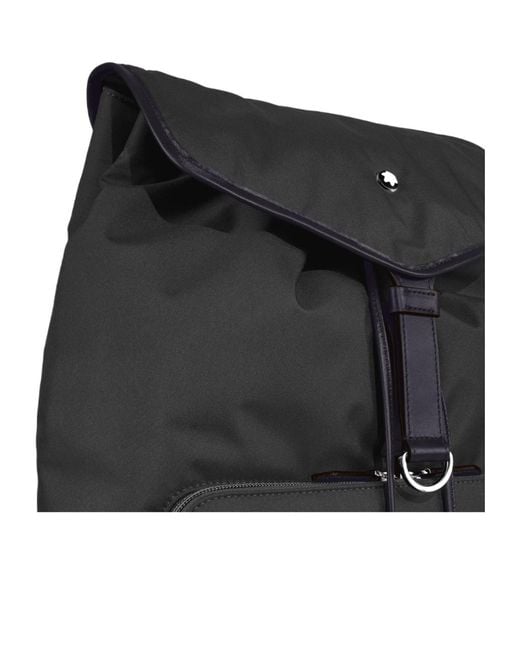 Montblanc Black Panorama Flap Backpack for men