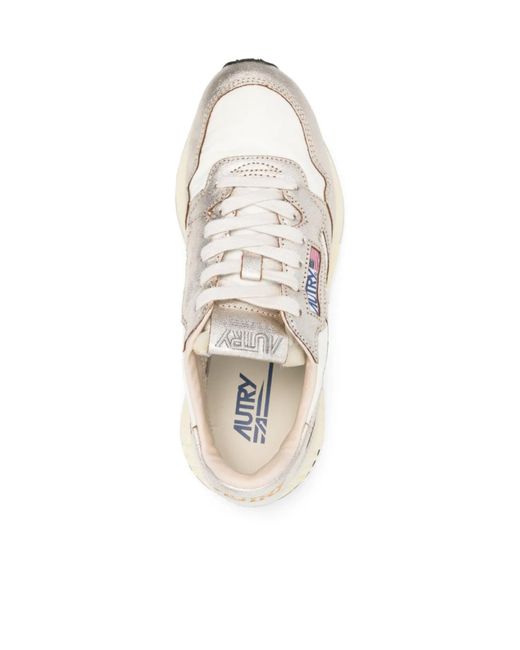 Autry White Reelwind Lace-Up Sneakers