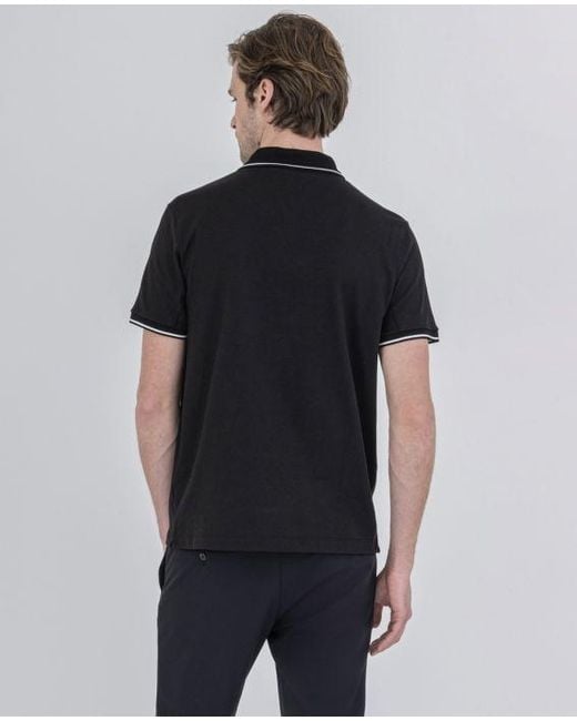 Paul & Shark Black Logo Short-Sleeved Polo Shirt for men