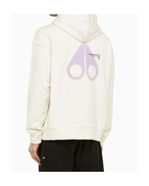 Moose Knuckles White Long-Sleeved Sweater for men