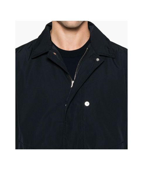 Stone Island Blue Compass-Badge Long-Sleeved Parka for men