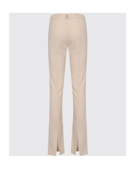 Patrizia Pepe Natural Split-Hem Tailored Pants