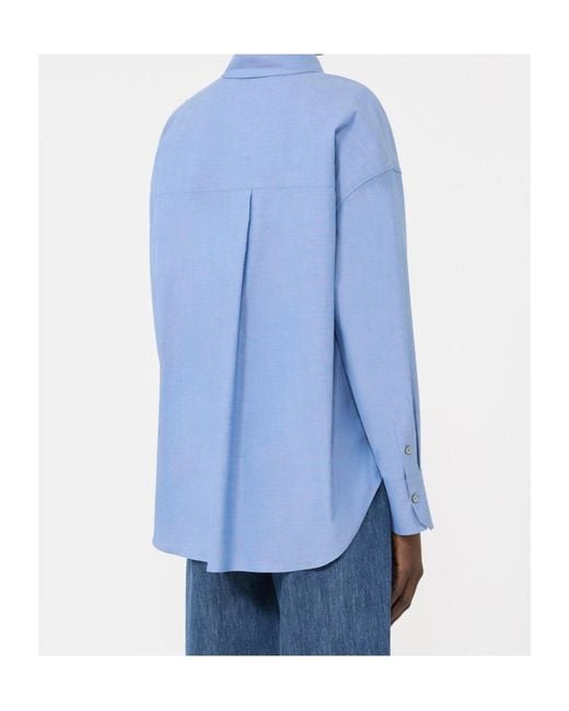Max Mara Blue Cotton Oxford Shirt