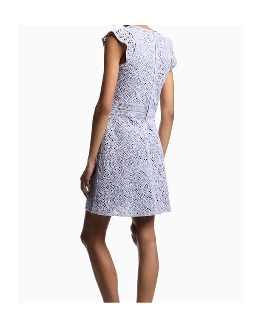 Emporio Armani Blue Round-Neck Dress
