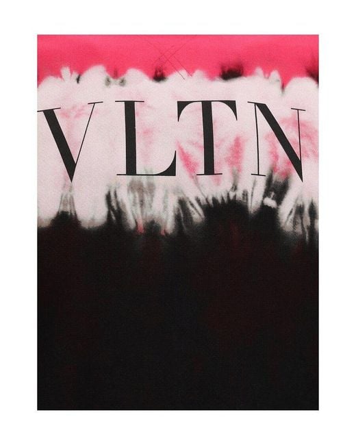 Valentino Black Panelled Vltn Logo Print Sweatshirt for men
