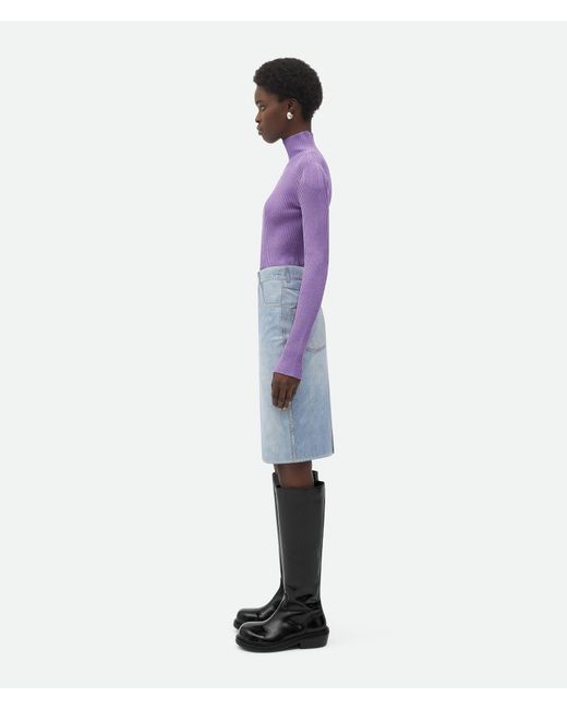 Bottega Veneta Black Denim Skirt