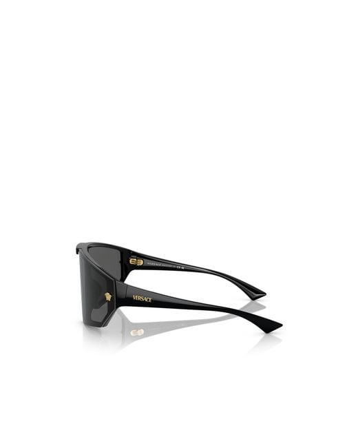 Versace Gray Medusa Horizon Shield-Frame Sunglasses for men