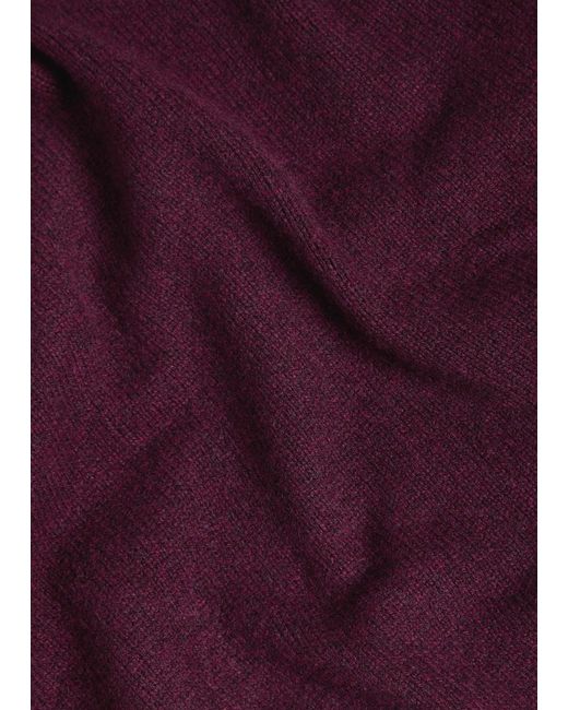Moncler Purple Wool And Cashmere Blend Knit Sweater Decorated With Logo Appliqué for men