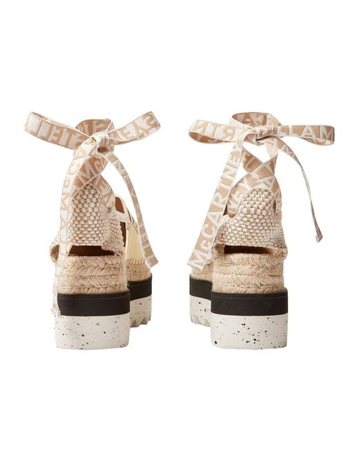 Stella McCartney Metallic Gaia Platform Strapped Espadrilles