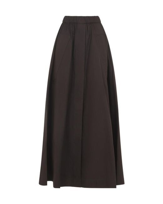 Co. Black Elastic Waist Midi Skirt