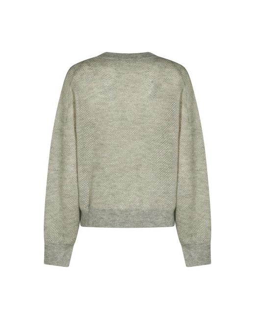Brunello Cucinelli Gray Crewneck Straight-Hem Sweater