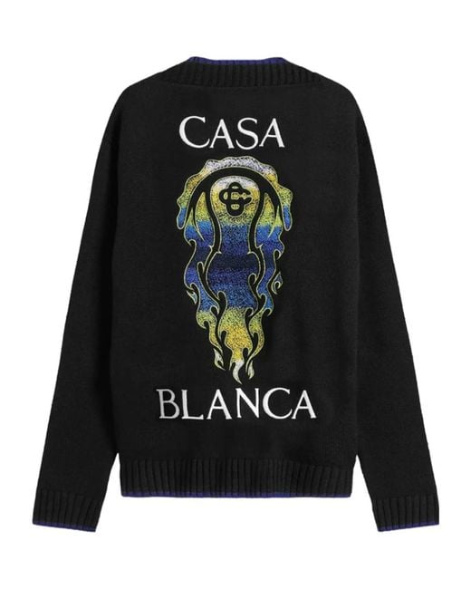 Casablanca Black Flaming Tennis Ball Cardigan