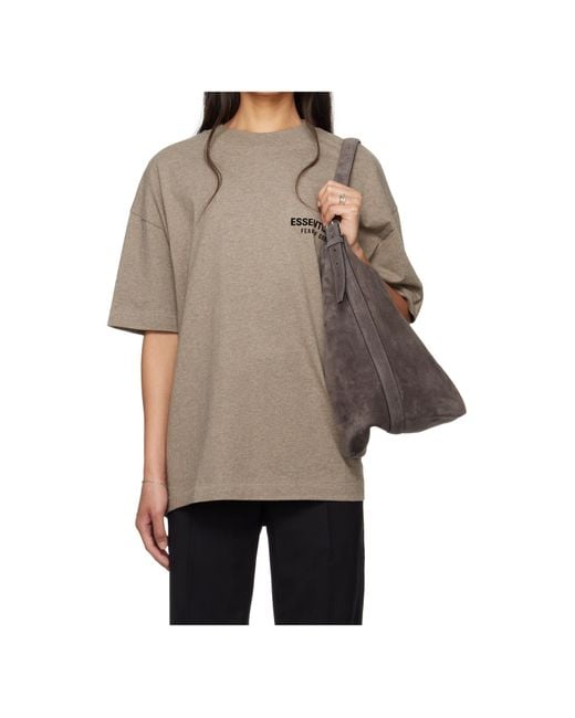 Fear Of God Gray Classic Logo T-Shirt for men