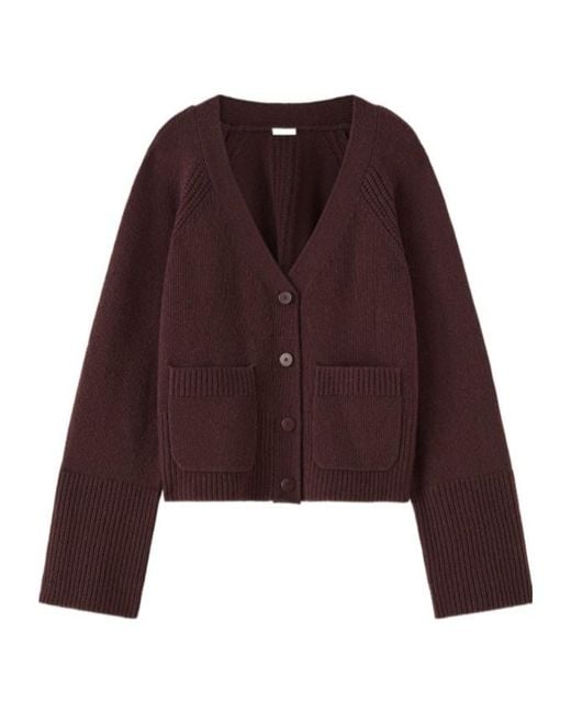 Joseph Purple Harper Pure Cashmere Cardigan
