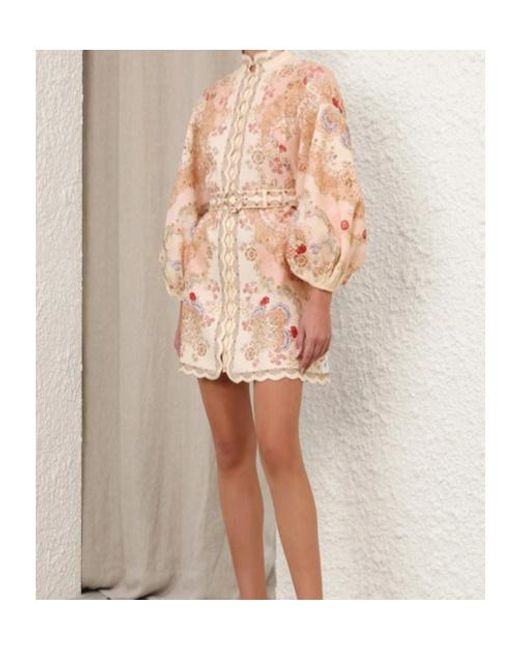 Zimmermann Natural Mini Dress