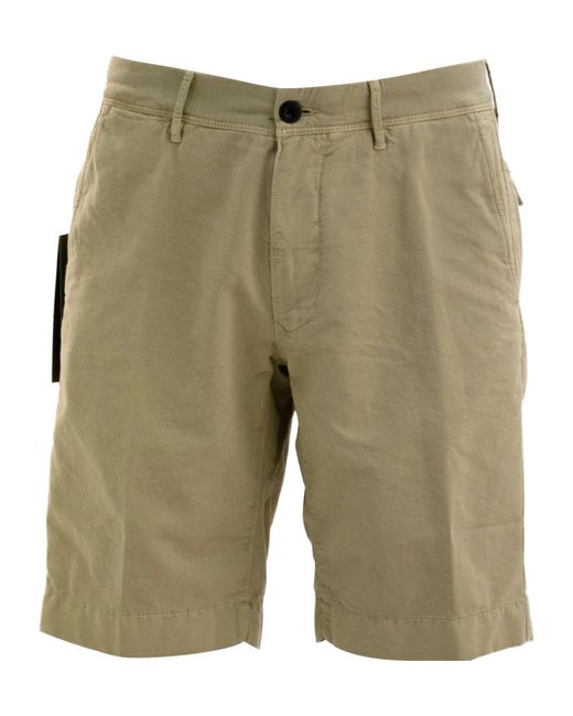 Incotex Green Cotton Shorts for men