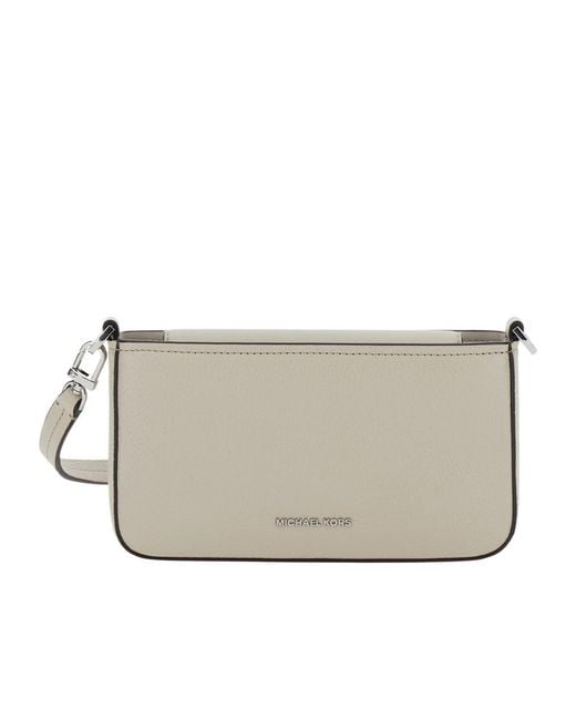 MICHAEL Michael Kors Gray Bryant Small Pebbled Convertible Pochette Bag