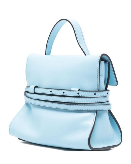 Moschino Blue Tie Me Mini Shoulder Bag