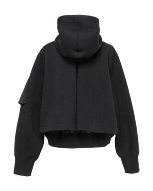 Sacai Black Classic-Hood Zipped Jacket