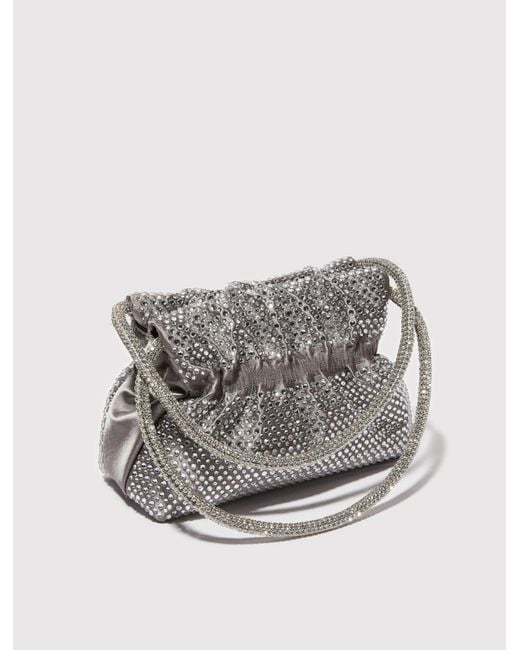 MAX&Co. Gray Rhinestone Shoulder Bag