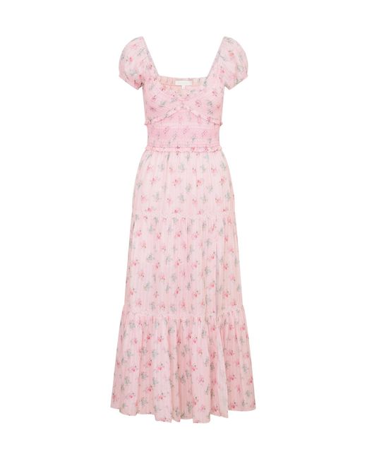 LoveShackFancy Pink Amandla Floral Cotton Dress
