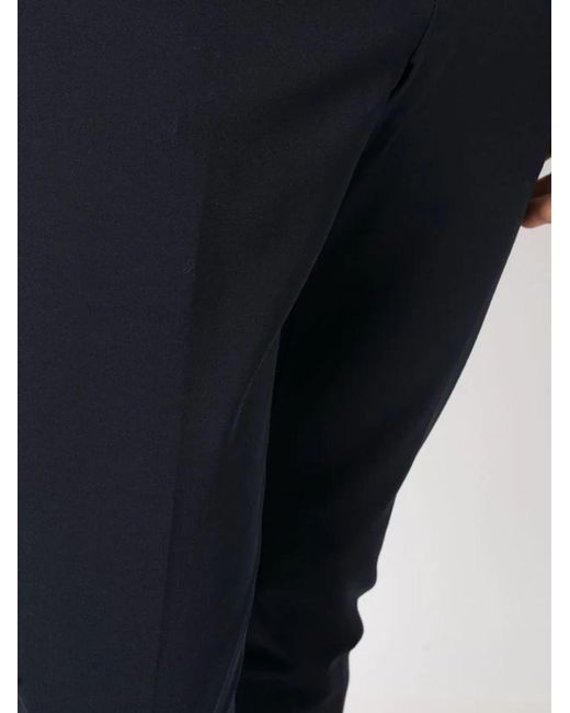 Dondup Blue Logo-Plaque Tailored Trousers for men