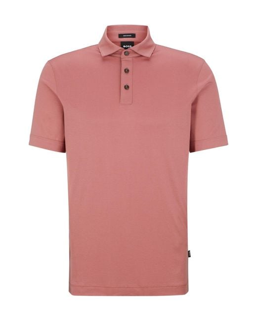 Boss Pink Simple Polo Shirt for men