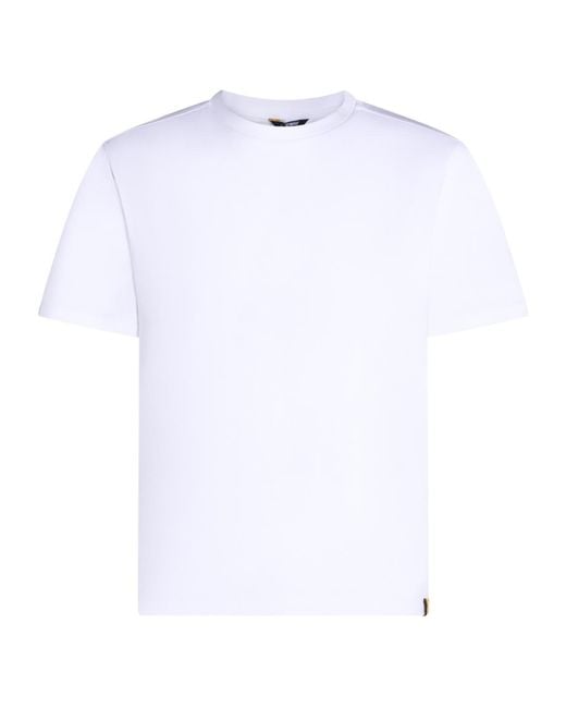 K-Way White Logo-Tape T-Shirt for men
