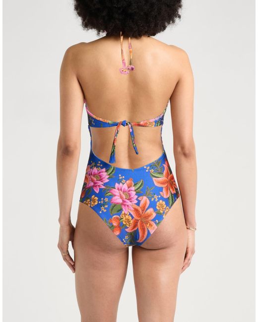 Farm Rio Blue One-Piece Swimsuits