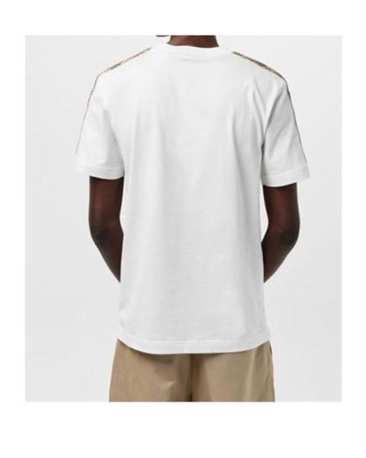 Burberry White Crew Neck T-Shirt for men