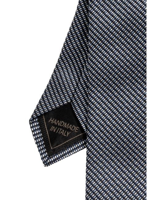 Brioni Blue Pointed-Tip Tie for men