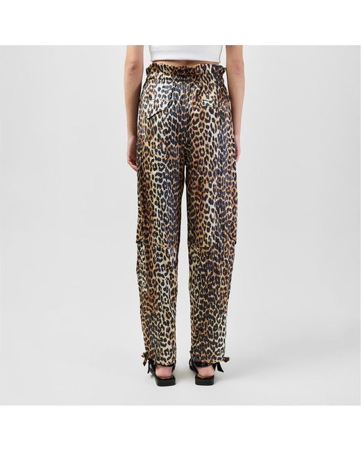 Ganni Multicolor Satin Pants