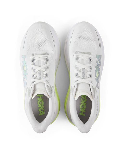 Hoka One One White Neutral Road Running Shoes for men