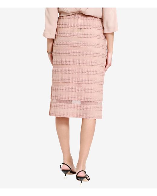N°21 Pink Lotus Leaf Trimmed Skirt