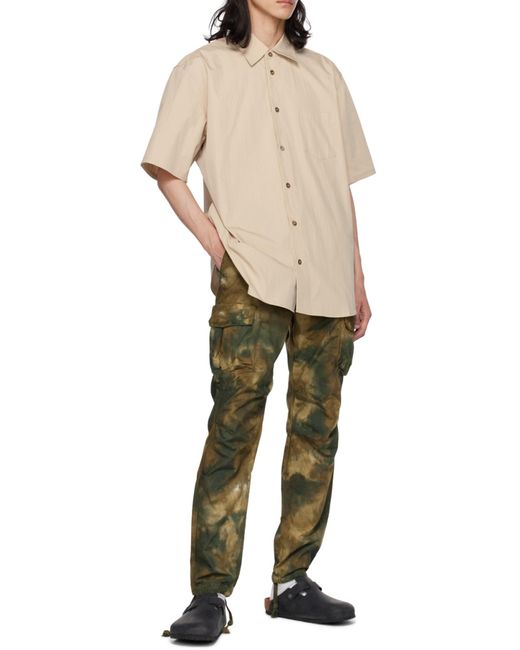 John Elliott White Ss Cloak Button-Up Shirt for men
