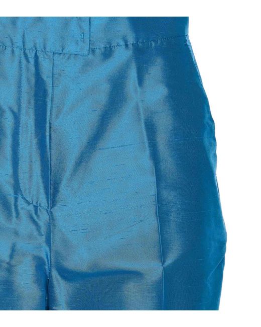 Max Mara Blue Straight Casual Pants