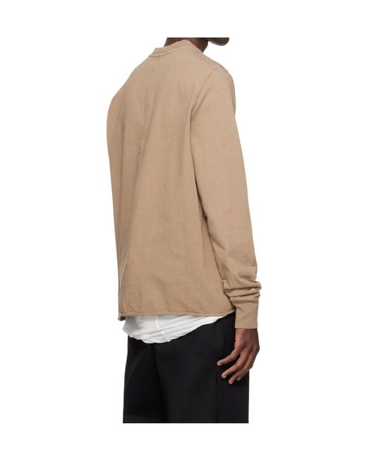 Rick Owens Natural Temple Crew Neck Sweatshirt for men