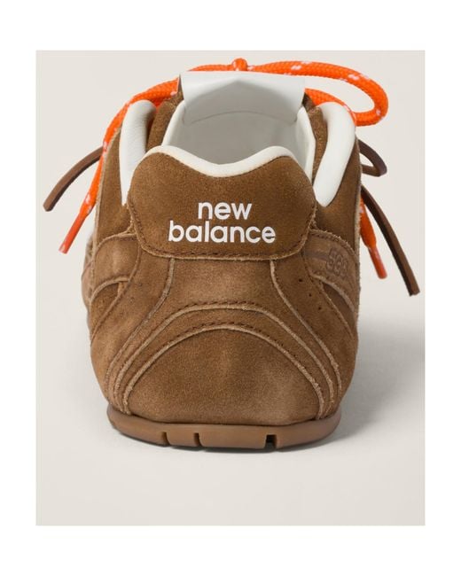 Miu Miu Brown X New Balance Lacing Low-Cut Casual Shoes